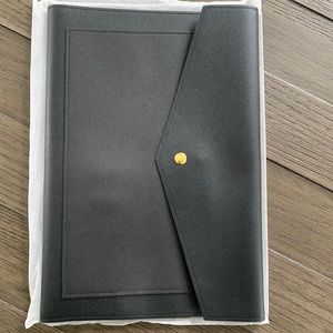 Glass Ladder vegan leather black folio barely used